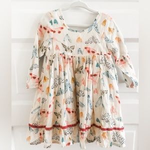 Pink Chicken Coralee Butterfly Print Cotton Dress